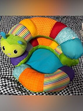 Caterpillar Plush Activity Seat Cushion for Kids - Multicolor